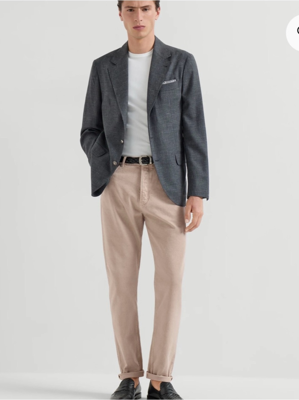 Men's Gray Textured Blazer - Classic Tailored Jacket